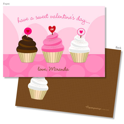 Spark & Spark Valentine's Day Exchange Cards - A Sweet Cupcake For Valentine